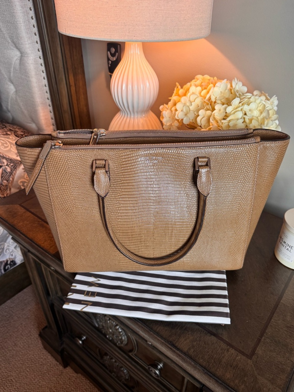 Henry Bendel  embossed leather Tote Bag